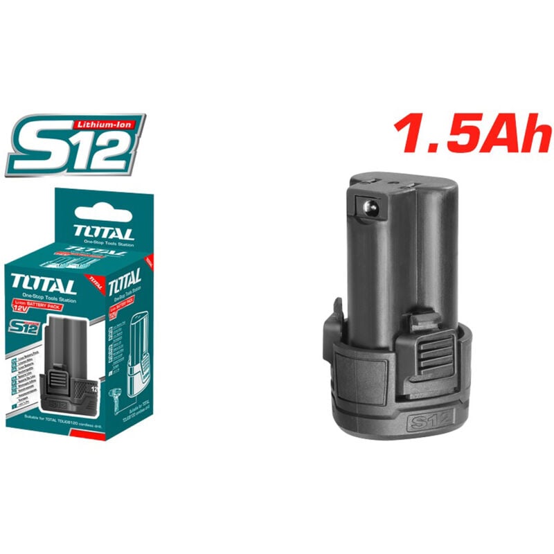 foto del prodotto total batteria al litio 12v da 1,5ah per elettroutensili utensili
