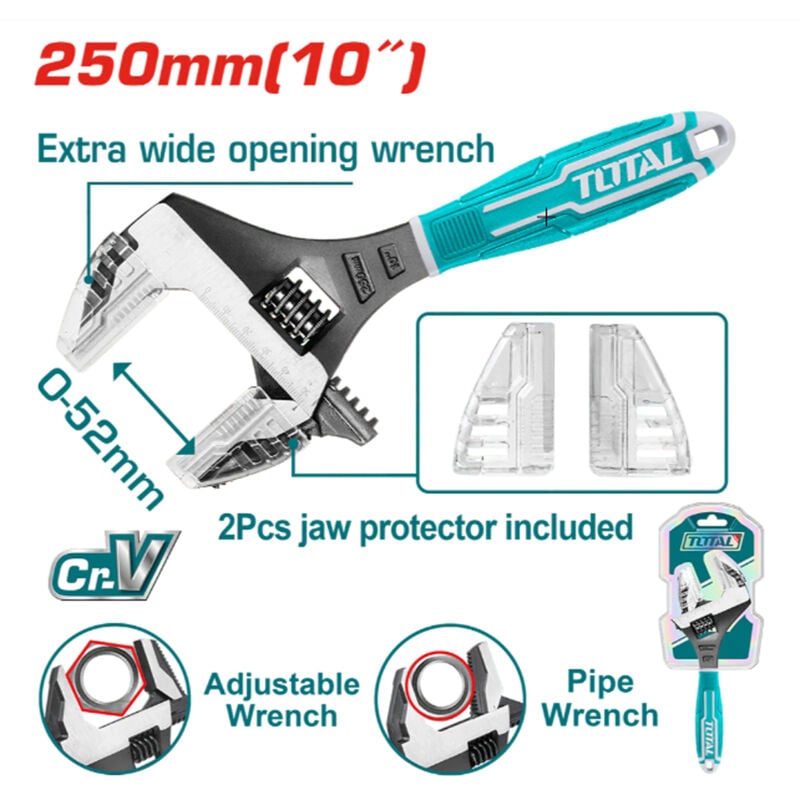foto del prodotto total chiave a rullino extra larga apertura regolabile 0 52mm universale 250mm