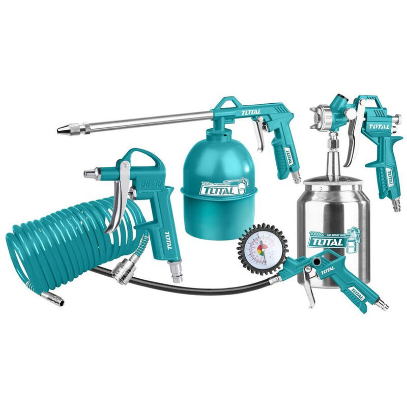 foto del prodotto total kit accessori compressore aria compressa aerografo set 5pz