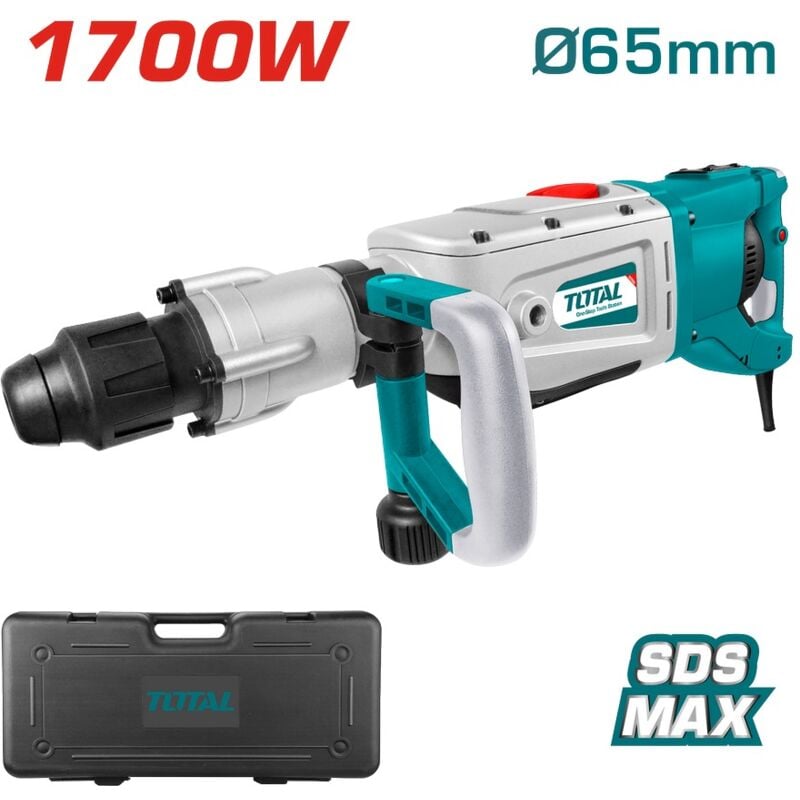 foto del prodotto total martello demolitore sds max da 1700w potenza 27j con punte