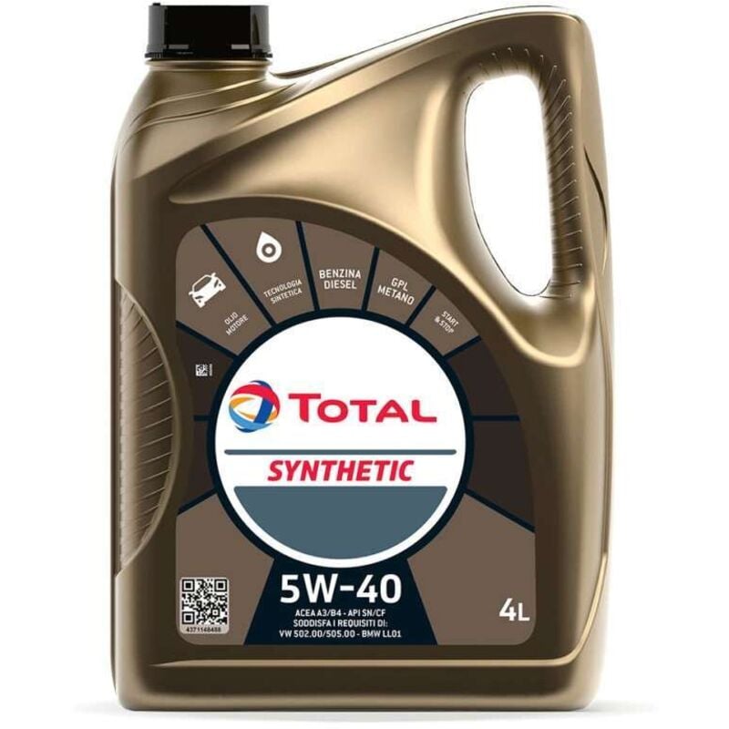 foto del prodotto total olio motore sintetico 5w40 4l per benzina e diesel