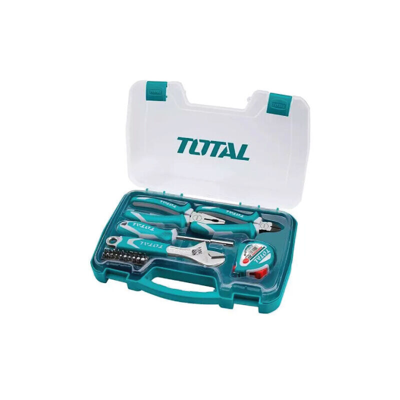 foto del prodotto total set 25 utensili manuali con accessori in valigetta abs thkthp90256