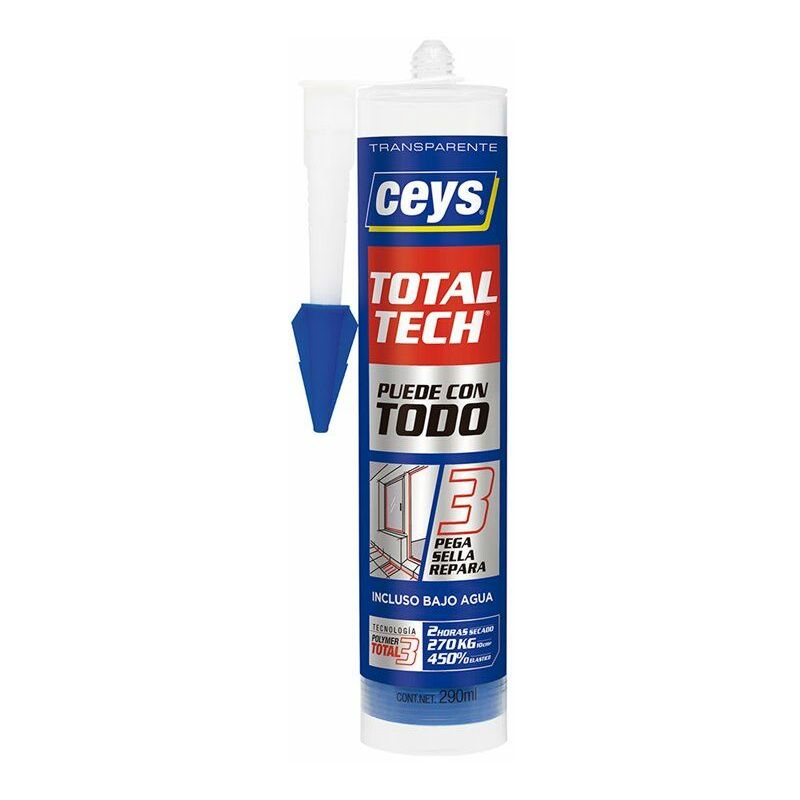 foto del prodotto total tech adesivo multiuso trasparente cartuccia grande 290 ml 507226 ceys