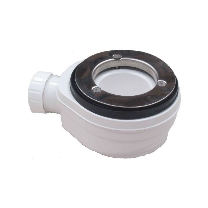 foto del prodotto totama piletta di scarico ribassata diametro foro 9cm altezza 6cm piatti doccia slim opzioni solo piletta