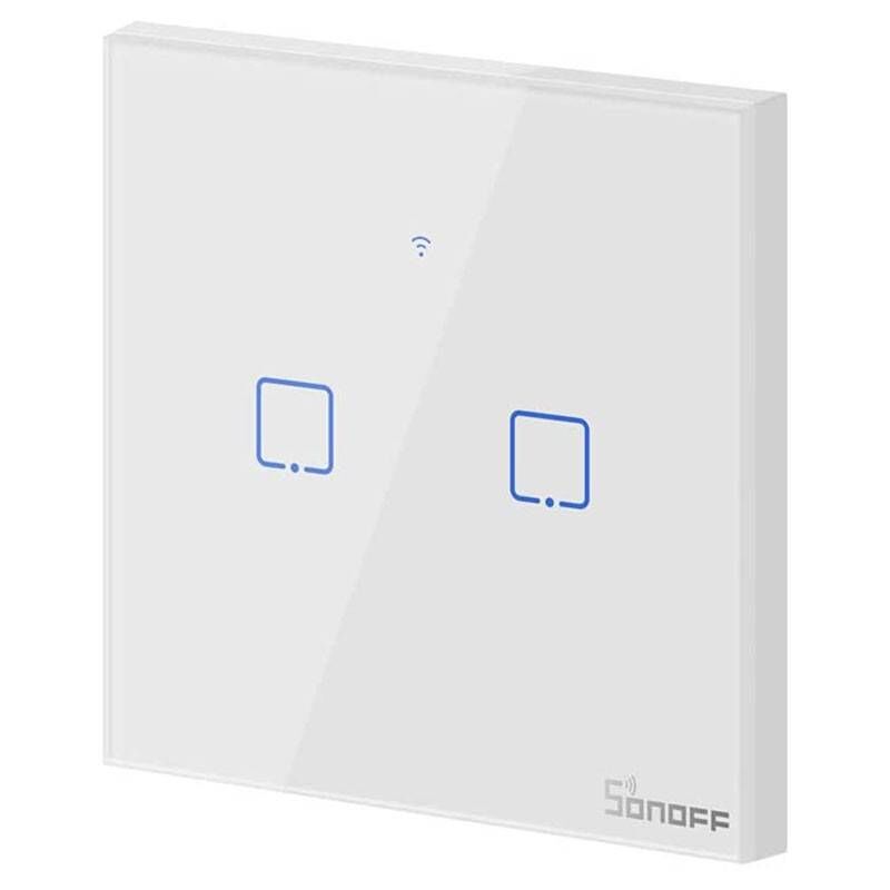 foto del prodotto touch interruttore a sfioramento doppio wifi smarthome sonoff