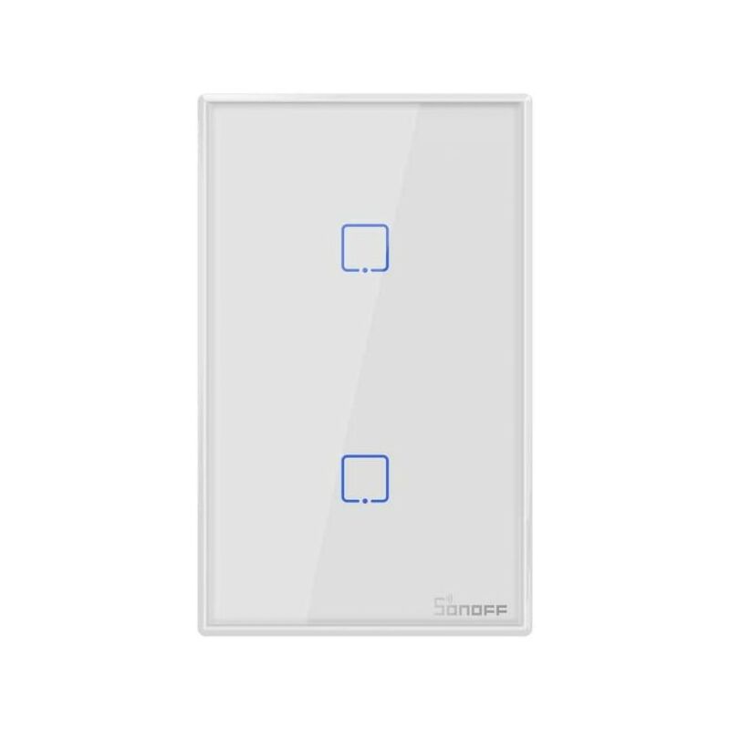 foto del prodotto tous2c interruttore 2 touch wifi parete interruttore luce senza fili 2 gang interruttore di tempo controllo remoto di lampadine compatibile con