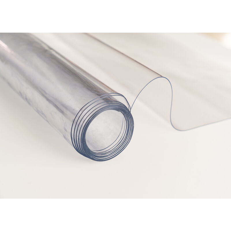 foto del prodotto tovaglia antimacchia plastificata pvc trasparente proteggi tavolo, misura140x220coloretrasparente
