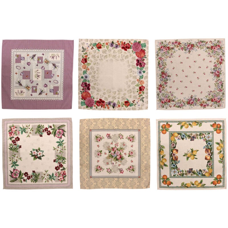 foto del prodotto tovaglia centrino runner tavolo fantasie floreali in gobelin made italy, misurarunnercoloreghirlanda fiori
