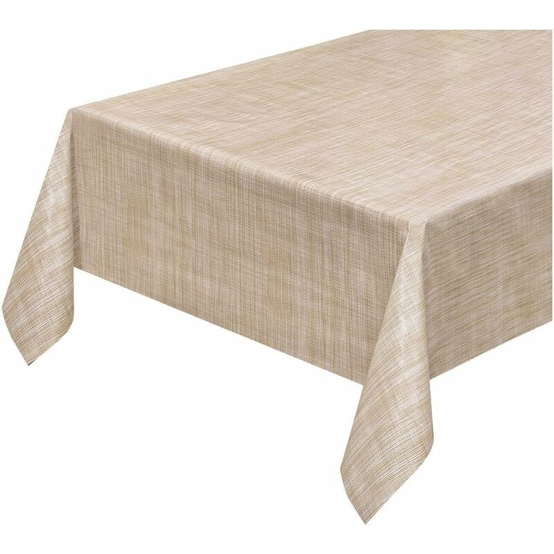 foto del prodotto tovaglia cucina antimacchia plastificata cerata felpata moderna stile tessuto marrone 120x220 cm