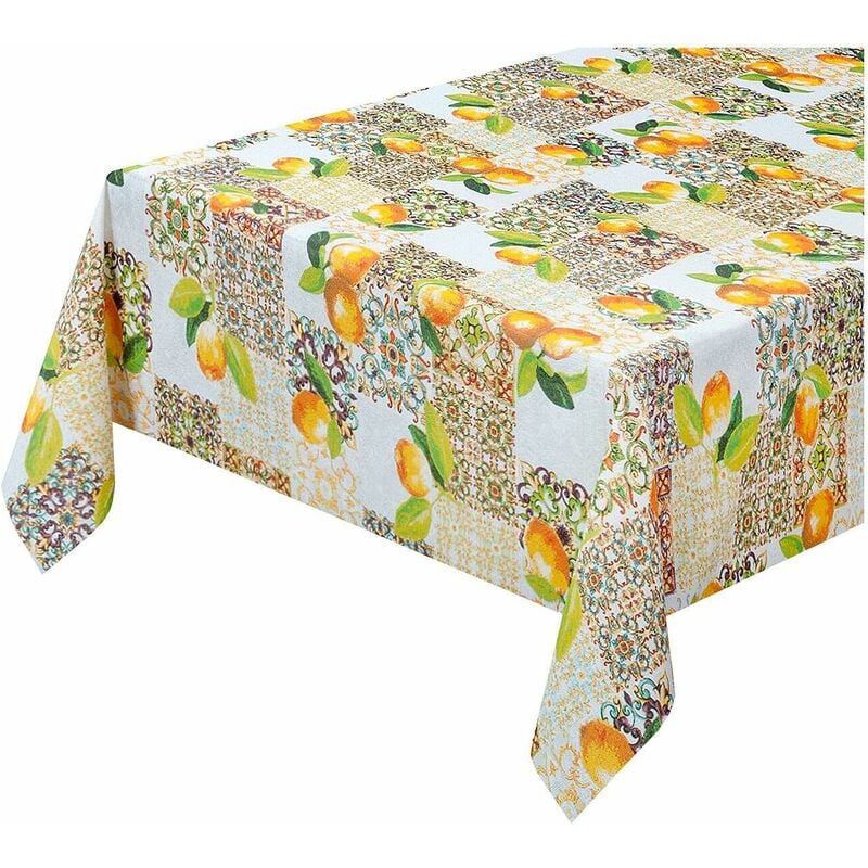 foto del prodotto tovaglia cucina antimacchia tessuto resinato proteggi copri tavolo moderno fantasia a - 140x120 cm
