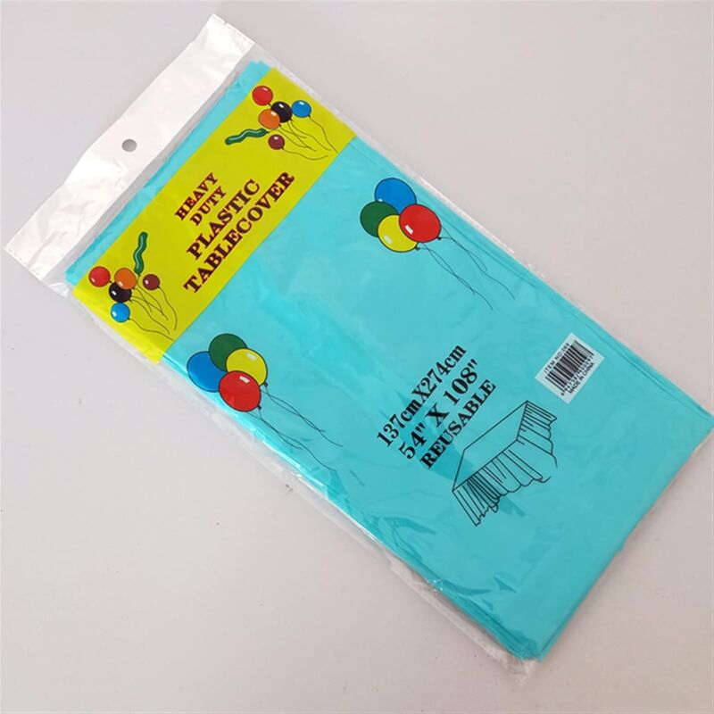 foto del prodotto tovaglia da pranzo rettangolare tinta unita dpzo 1 confezione tovaglia riutilizzabile 137 x 274 cm, tovaglia in plastica senza bpa per feste, picnic,