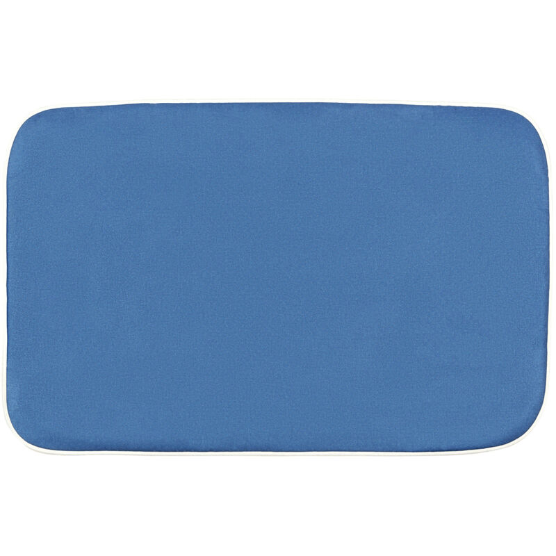 foto del prodotto tovaglia da stiro, copertura per stirare, stiratura veloce su tavolo con riflessione del calore, 5 strati, cotone eco tex standard, 100x65 cm, blu