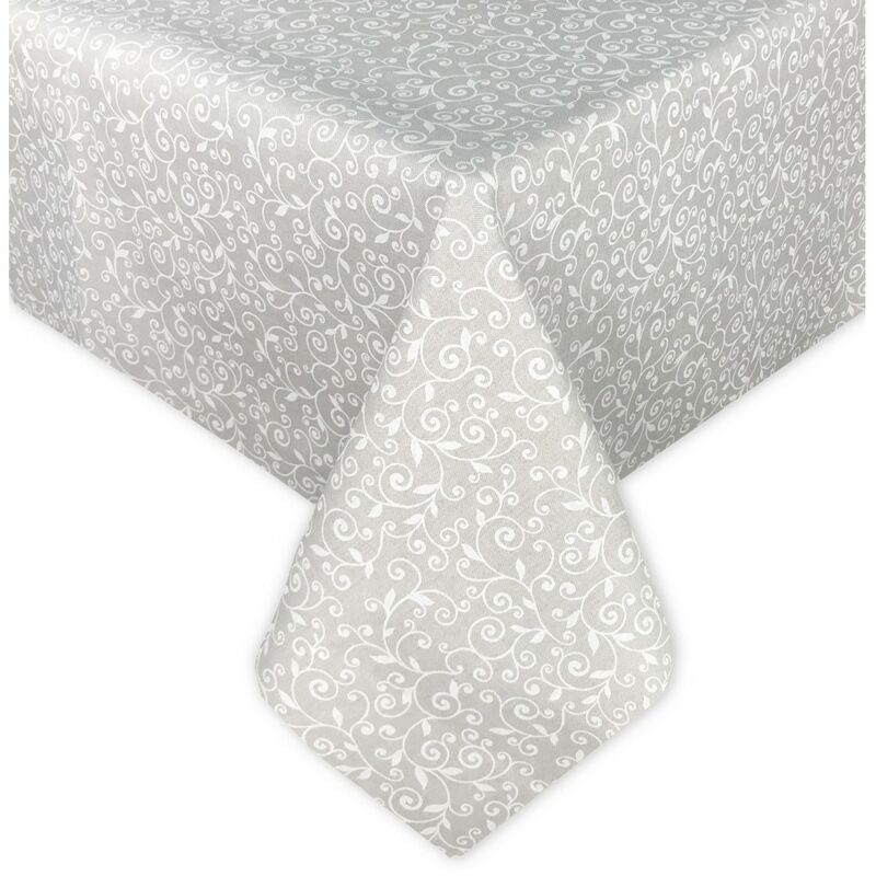 foto del prodotto tovaglia dory arabesco bianco in cotone cm. 140x180 x6 persone