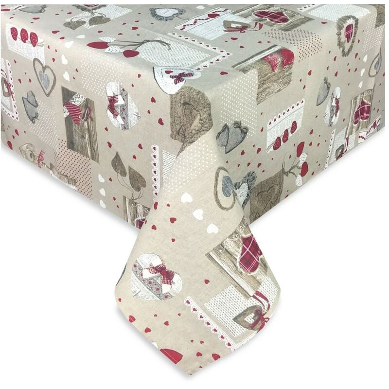 foto del prodotto tovaglia dory tirolese cuore holly in cotone cm. 140x240 x12 persone