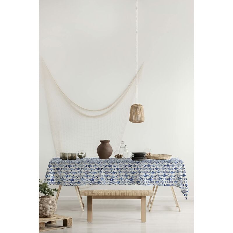 foto del prodotto tovaglia felpata cerata made in italy, impermeabile,antimacchia, trendy, pratica, resistente, igienizzabile, arreda e protegge il tuo tavolo in casa,
