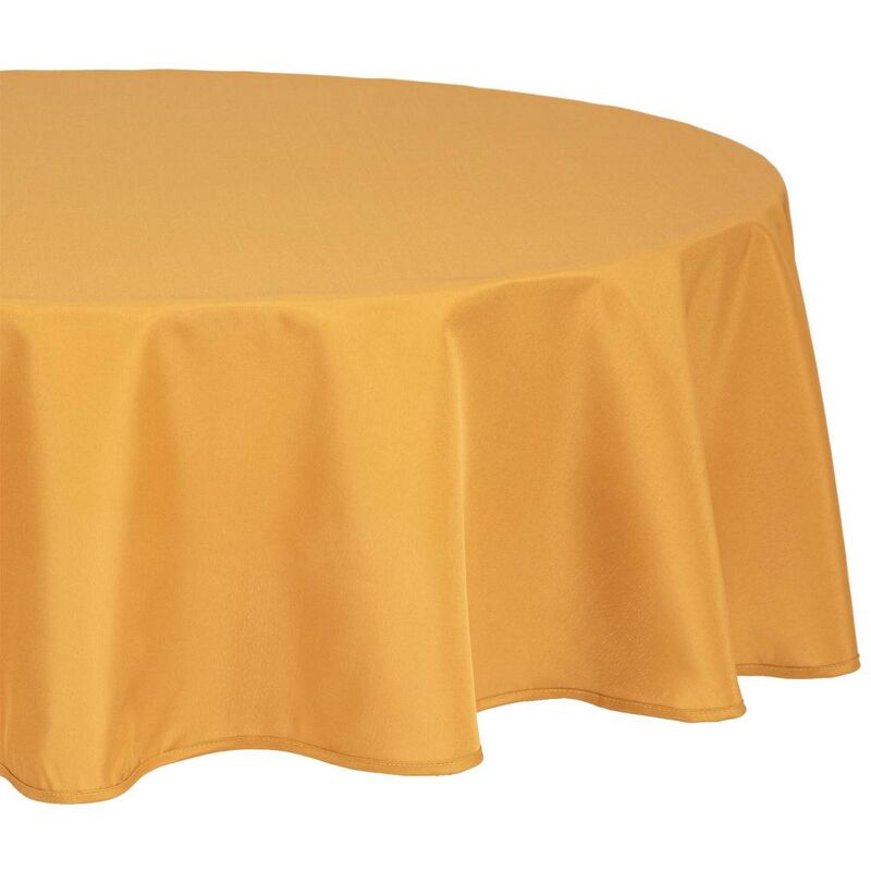 foto del prodotto tovaglia giallo senape d180cm atmosphera cr ateur d int rieur