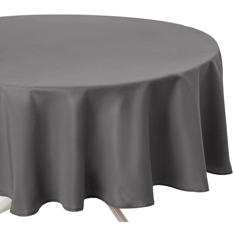 foto del prodotto tovaglia grigia antimacchia d180cm atmosphera cr ateur d int rieur