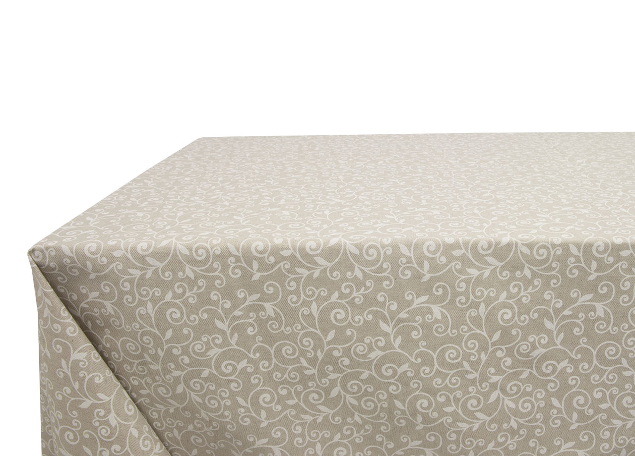 foto del prodotto tovaglia miros resinata antimacchia copritavolo cucina disegno stefy 140x240 beige