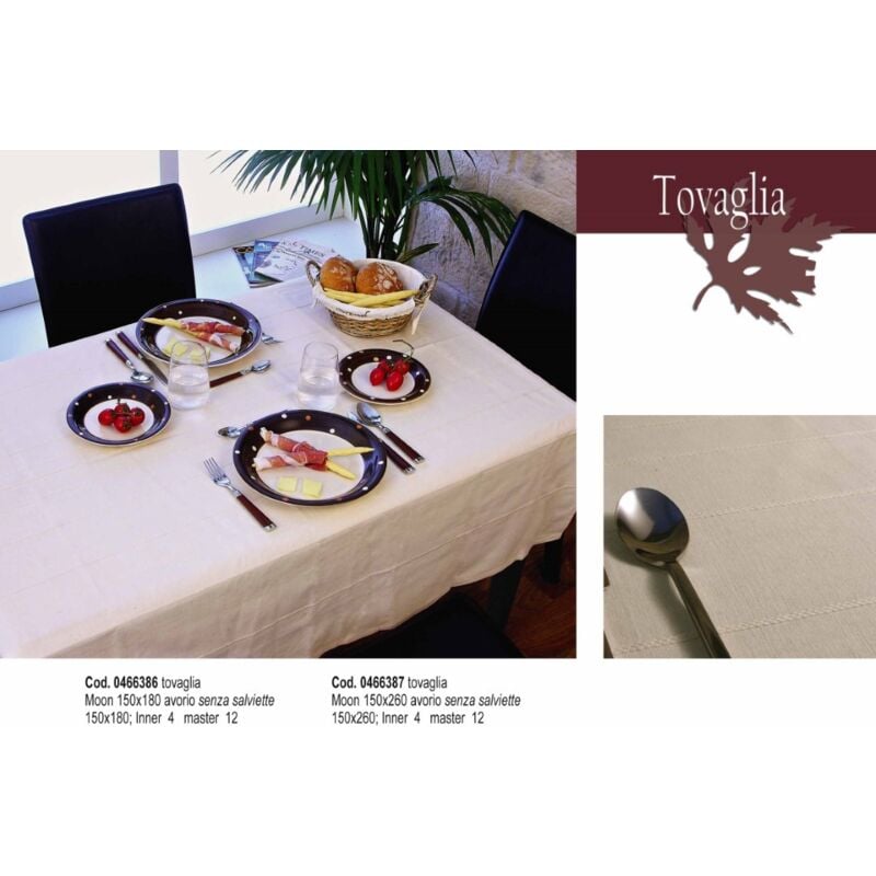 foto del prodotto tovaglia moon 150x180 avorio bizzotto - bizzotto