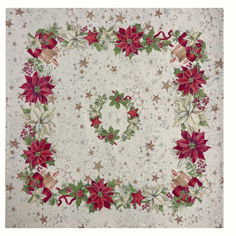 foto del prodotto tovaglia natale centrino runner centrotavola natalizio gobelin candela new 1270, misura45x140colorecandela new