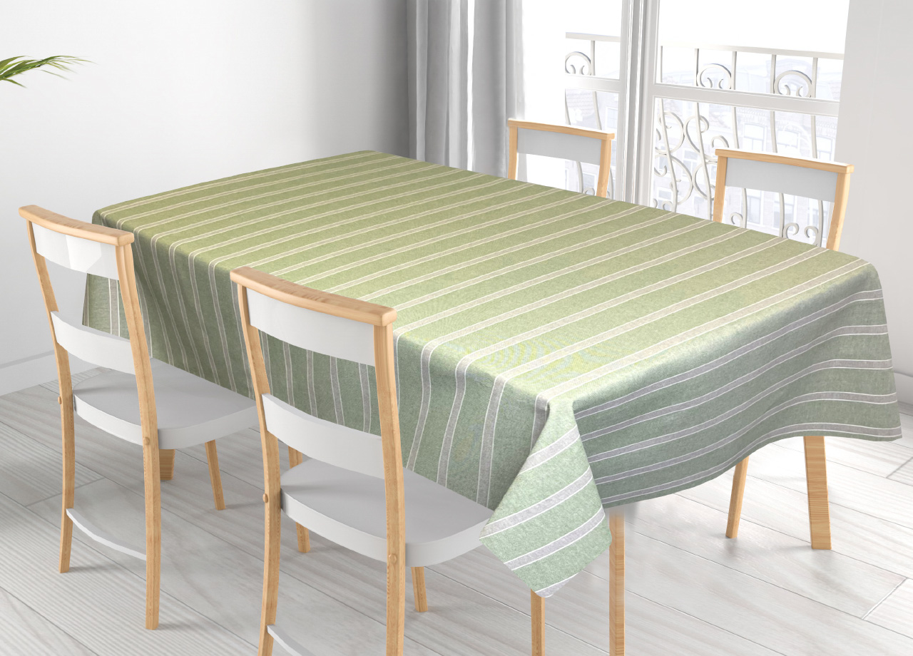 foto del prodotto tovaglia per salotto cucina in miros misto cotone made in italy california rp 140x360 verde