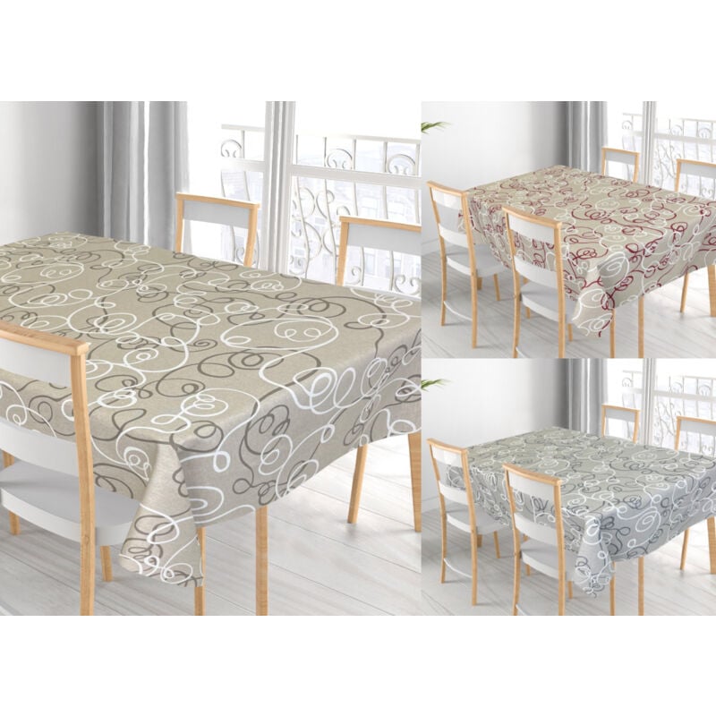 foto del prodotto tovaglia per salotto cucina in miros misto cotone made in italy penelope rp, misura140x180coloregrigio