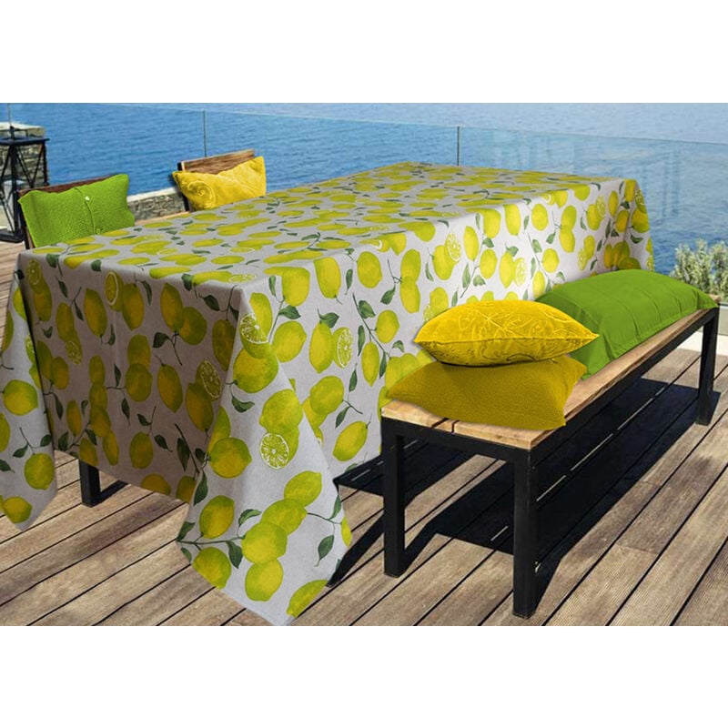 foto del prodotto tovaglia per salotto cucina in miros misto cotone made in italy riva rp, misura90x90coloreriva