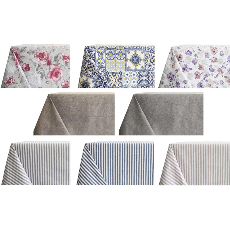 foto del prodotto tovaglia per salotto cucina tavolo in cotone made in italy varie fantasie, misura90x90coloreamalfi