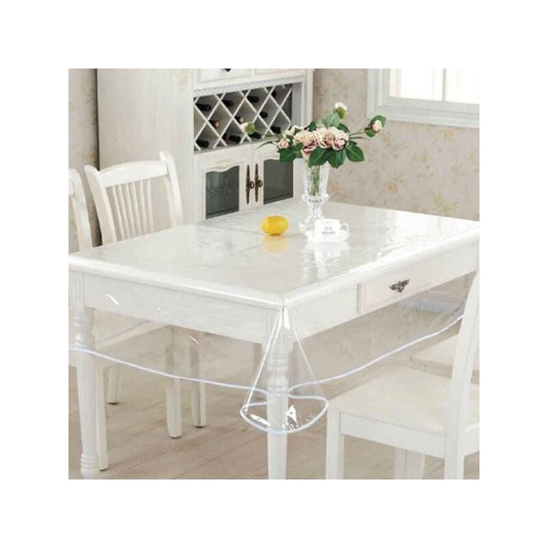 foto del prodotto tovaglia pvc impermeabile trasparente rettangolare 140x160cm