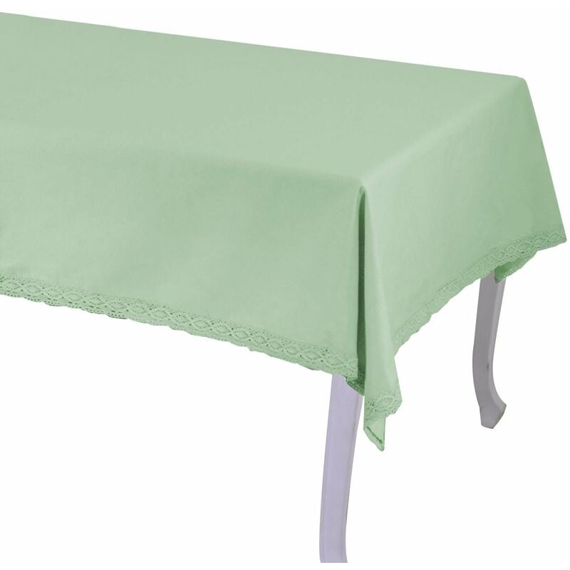 foto del prodotto tovaglia quadrata 140x140 cm in cotone 180 gsm amelie verde acqua