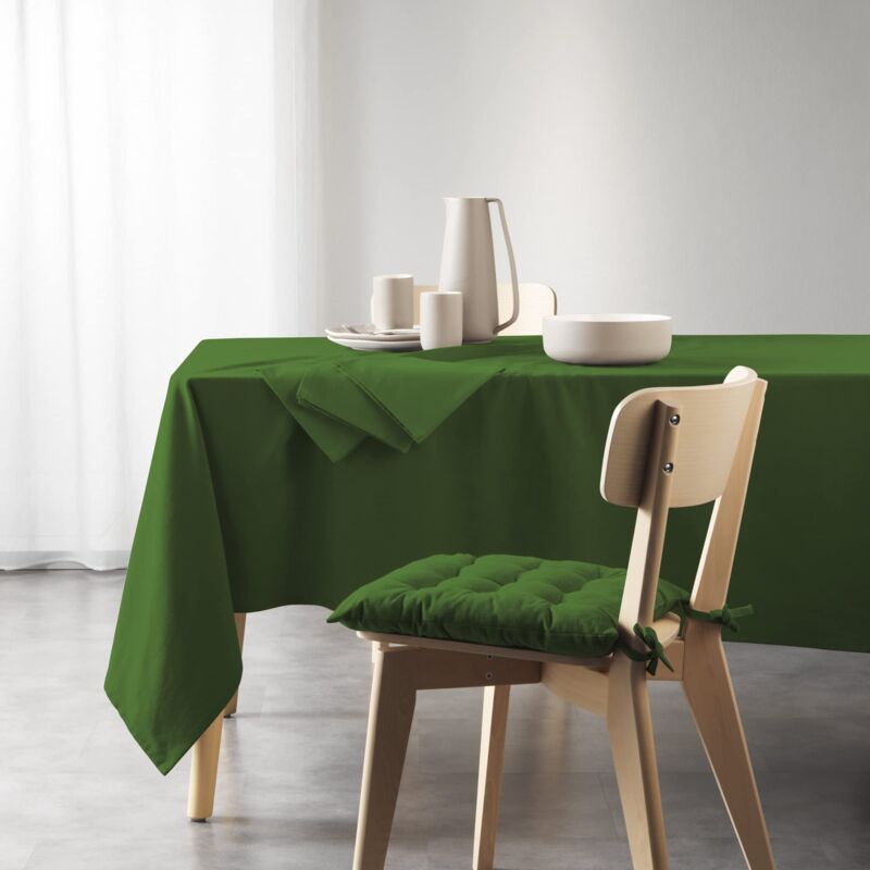foto del prodotto tovaglia rettangolare 140 x 240 cm mistral verde, cotone riciclato douceur d int rieur