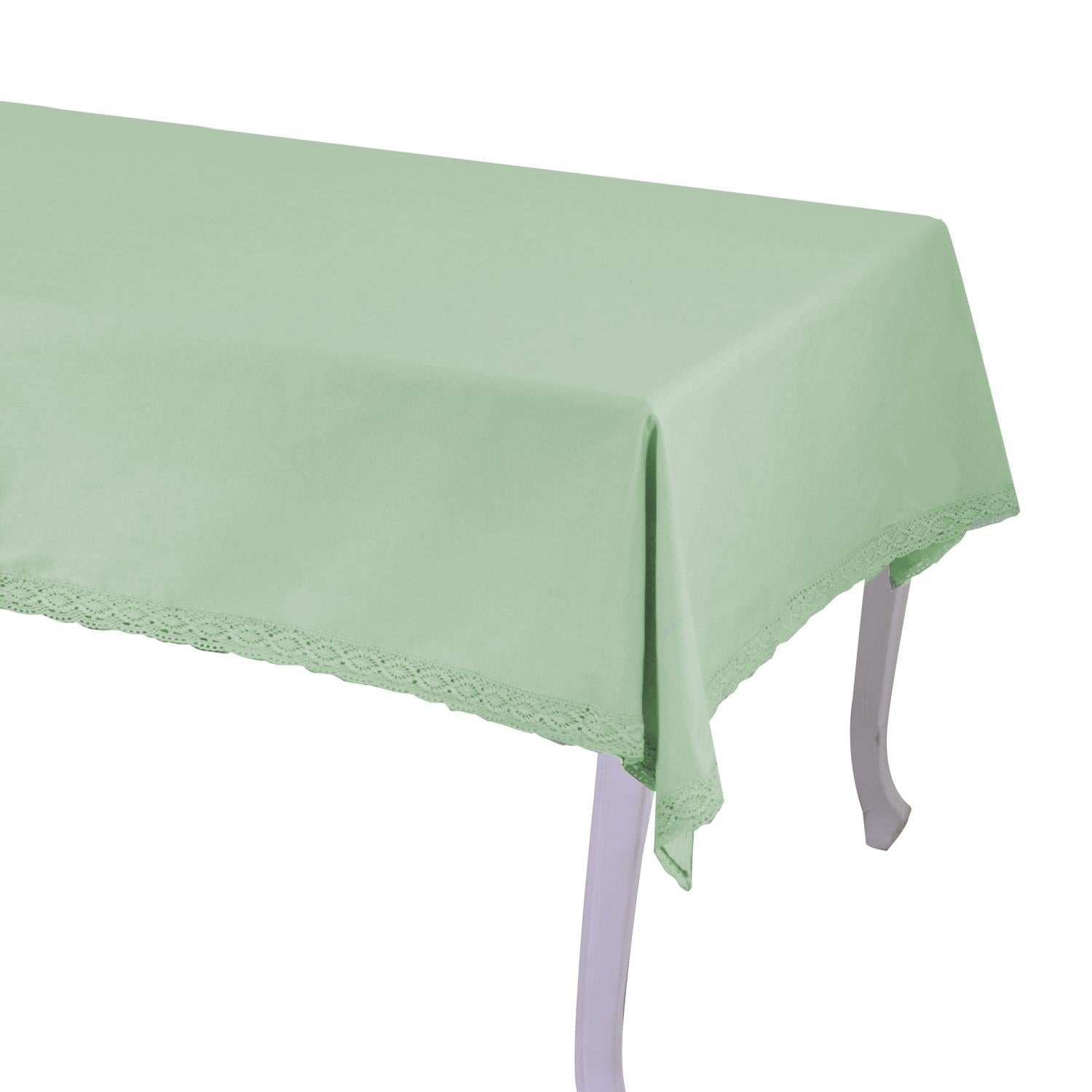 foto del prodotto tovaglia rettangolare 140x240 cm in cotone 180 gsm amelie verde acqua