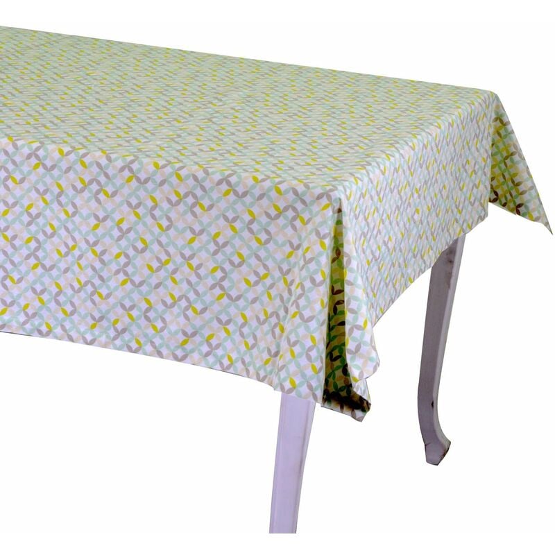 foto del prodotto tovaglia rettangolare 140x240 cm in cotone 180 gsm optical verde chiaro