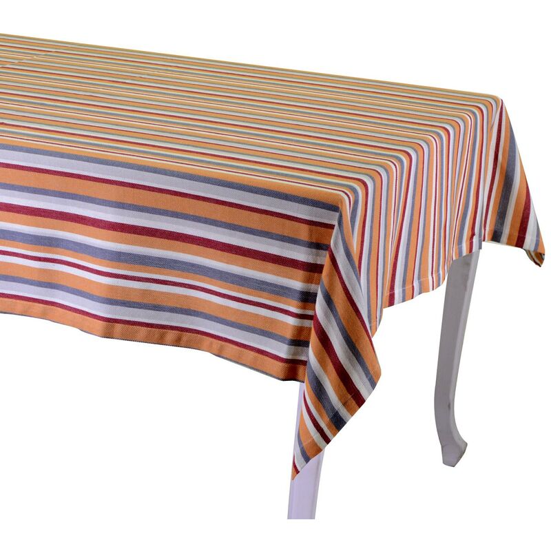 foto del prodotto tovaglia rettangolare 140x240 cm in cotone 180 gsm stripe bordeaux