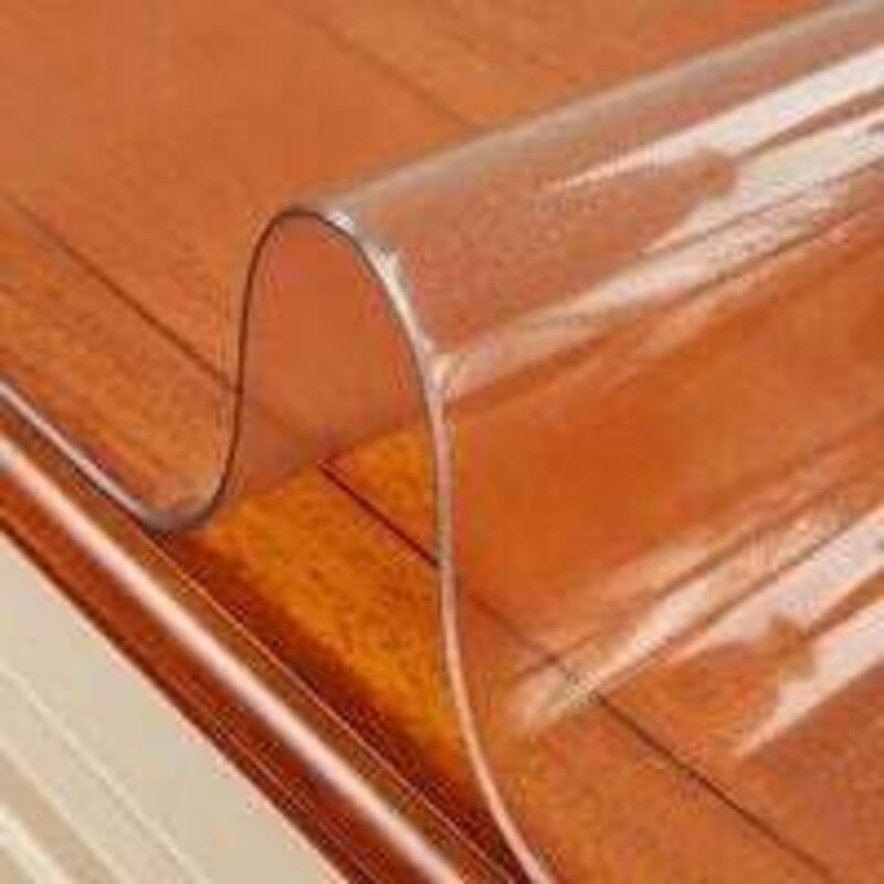 foto del prodotto tovaglia rettangolare in pvc trasparente, protezione per tavolo in vetro morbido, 1,5 mm, impermeabile, antiolio, per tavolini da caff , scrivanie,