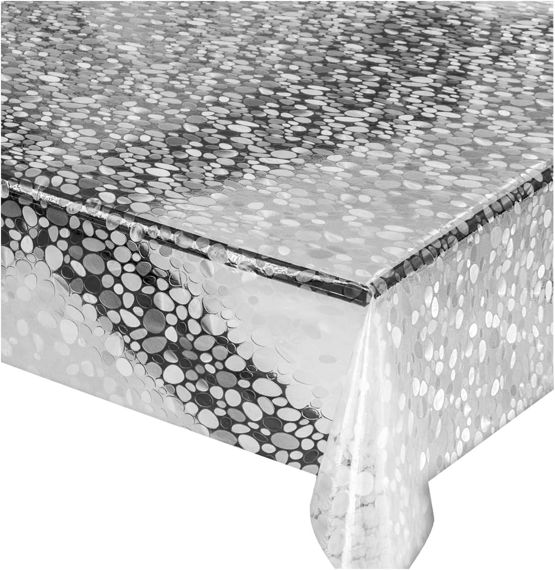 foto del prodotto tovaglia trasparente antimacchia 140x400 cm moderna plastificata lucida copritavolo pvc dis.f