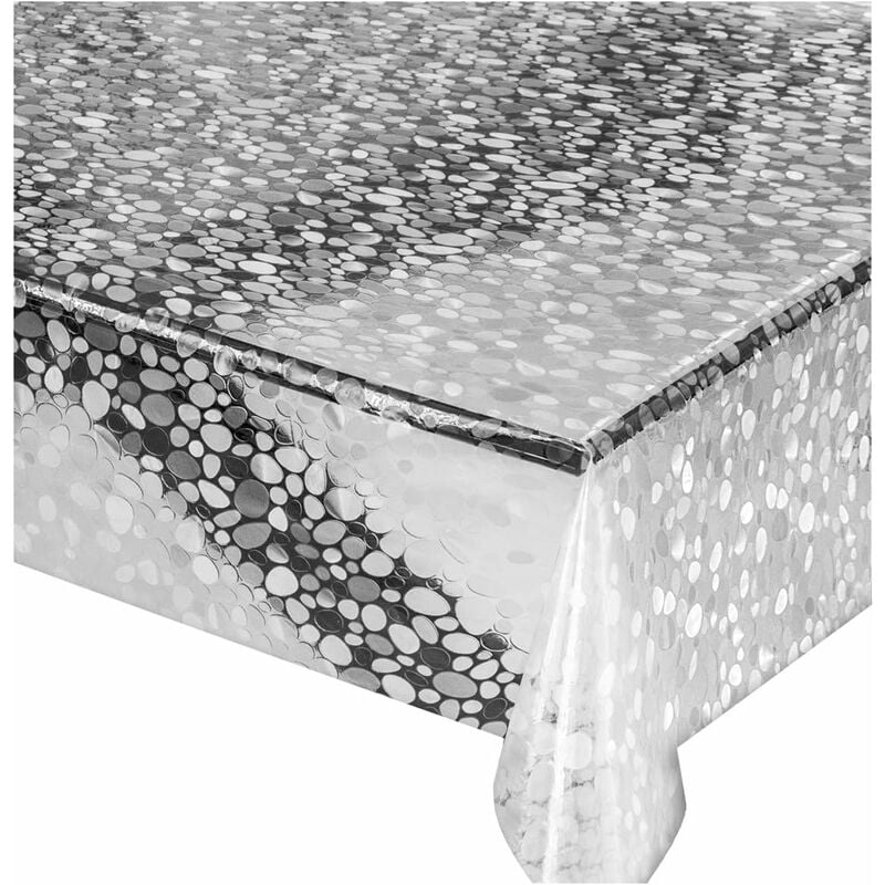 foto del prodotto tovaglia trasparente antimacchia moderna plastificata lucida copritavolo pvc dis.f 140x180 cm