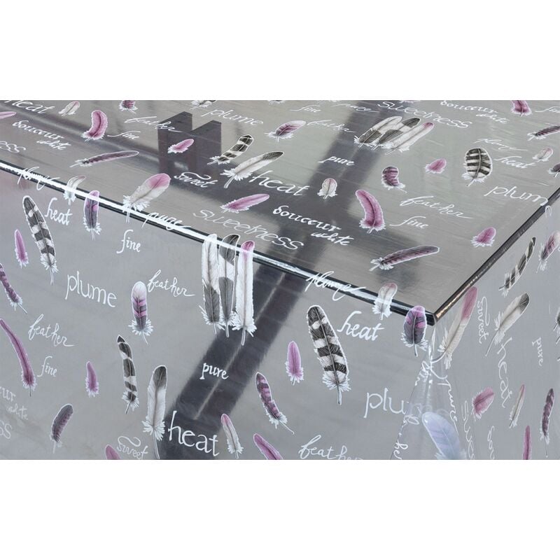 foto del prodotto tovaglia trasparente moderna antimacchia varie misure fantasie plastificata pvc copri proteggi tavolo su misura mod.kristal stampato e 140x380 cm