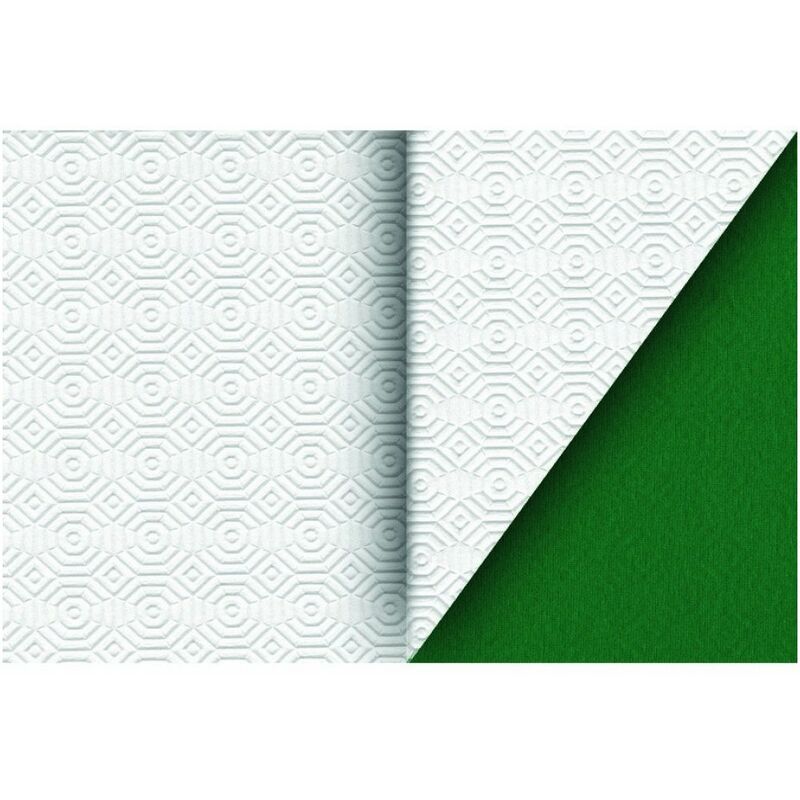 foto del prodotto tovagliato in pvc mollettone bianco verde rotolo cm.140 h x 20 mt l 