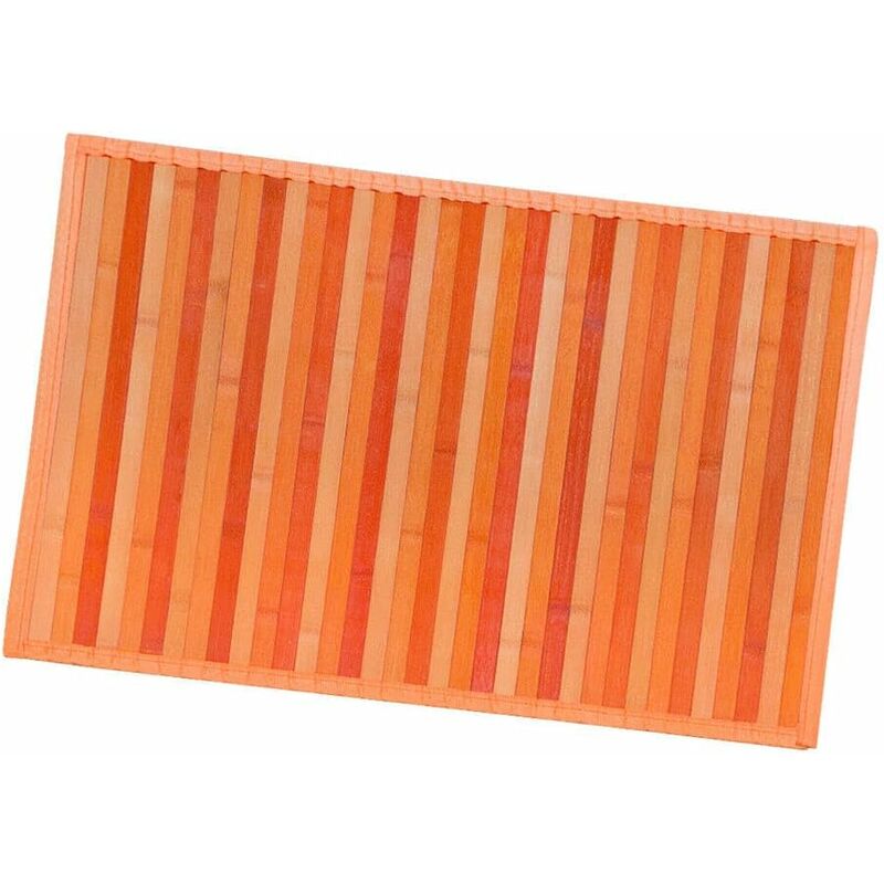 foto del prodotto tovaglietta americana bamboo 30x34 cm antimacchia colazione bamb legno color degrad arancione