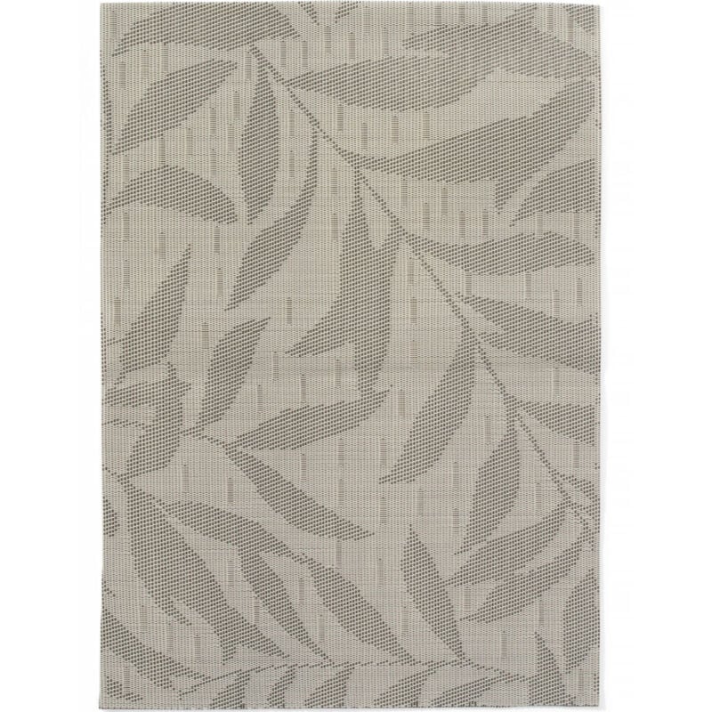 foto del prodotto tovaglietta americana da tavolo con foglie 45x30cm grigio - set 6 pz.