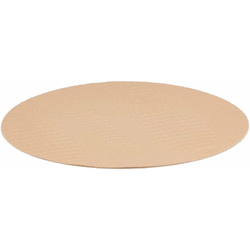 foto del prodotto tovaglietta americana tonda effetto pelle sabbia 38 cm