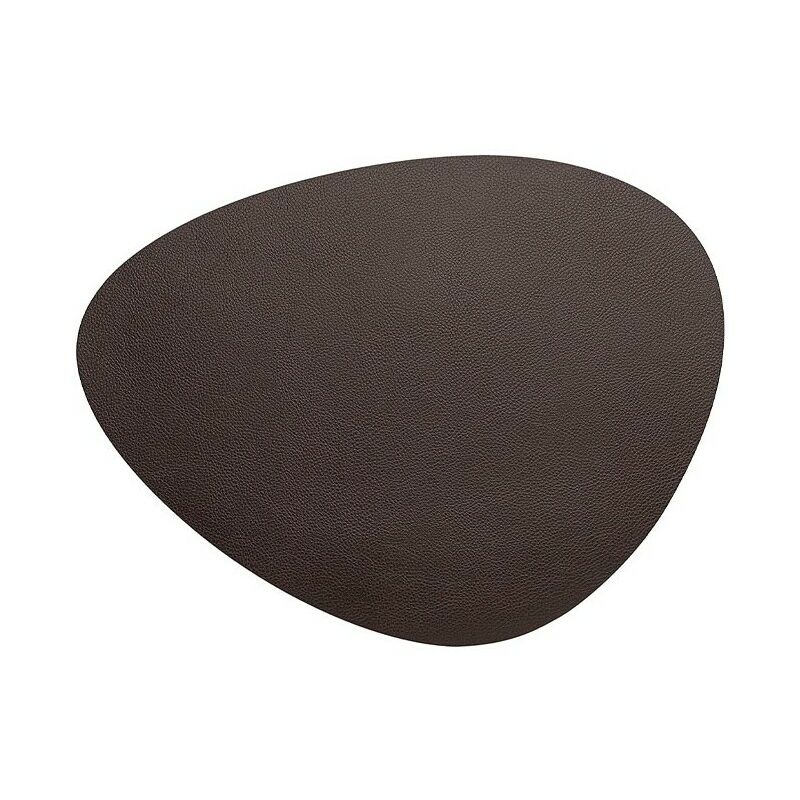foto del prodotto tovaglietta ovale pelle martellata marrone 45 x 35 cm 