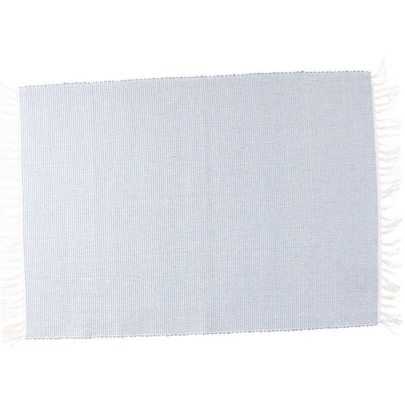 foto del prodotto tovaglietta rettangolare 35x50 cm in cotone riciclato azzurro linea basic