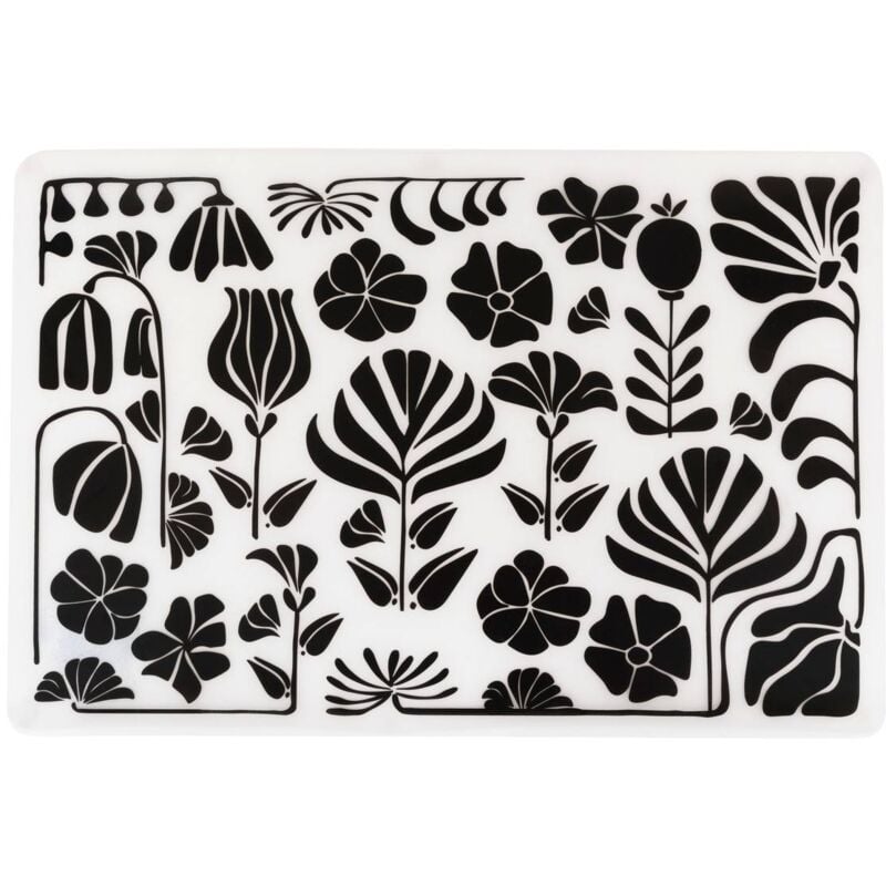 foto del prodotto tovaglietta twisted lime in bianco e nero 45x30 cm sg secret de gourmet