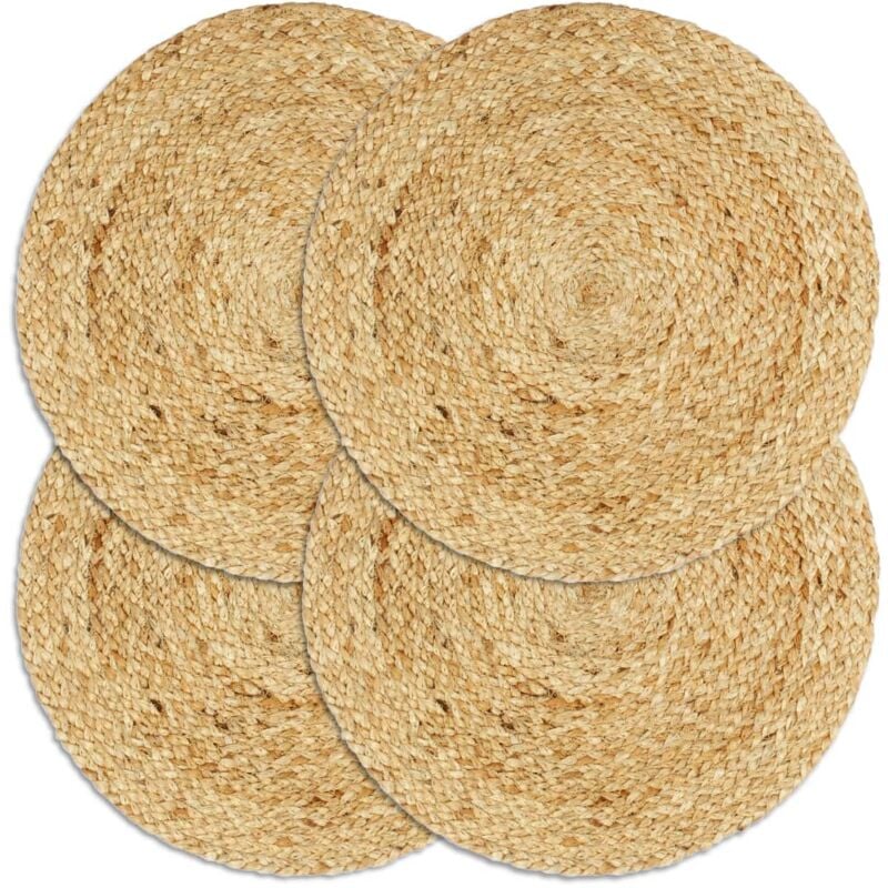 foto del prodotto tovagliette 4 pz naturale neutro 38 cm rotonde in juta vidaxl