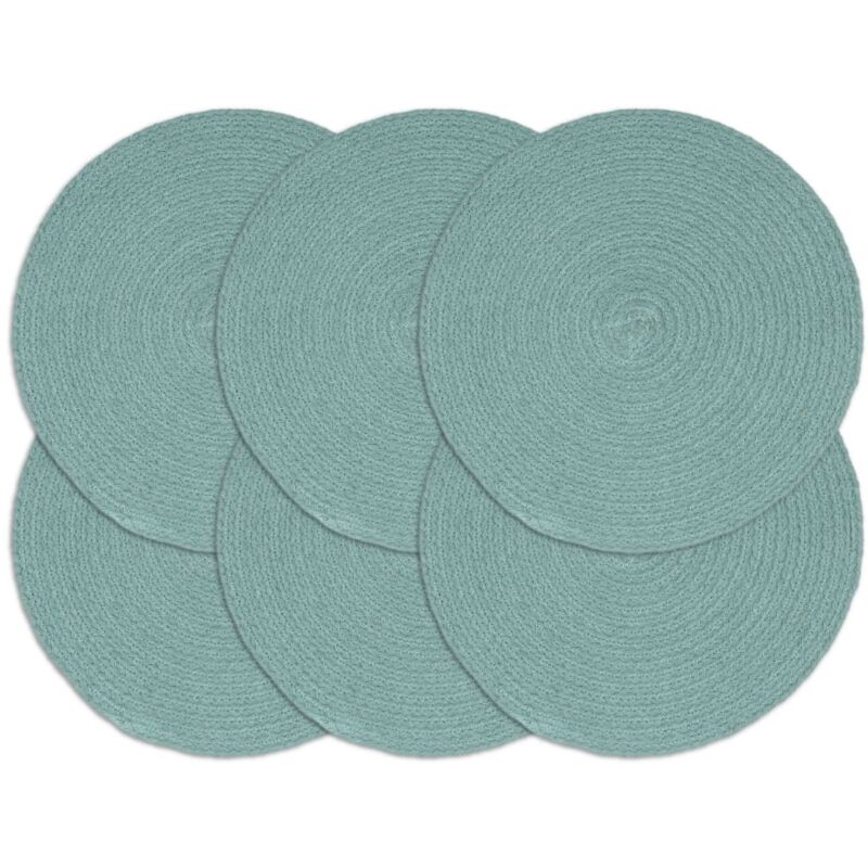 foto del prodotto tovagliette 6 pz grigio neutro 38 cm rotonde in cotone vidaxl