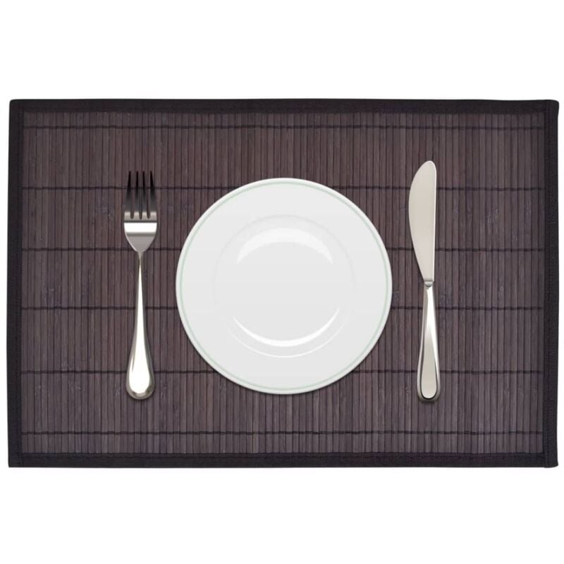 foto del prodotto tovagliette in bamb 6 pz 30 x 45 cm marrone scuro vidaxl