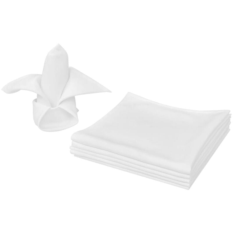 foto del prodotto tovaglioli da tavola 100 pz bianchi 50 x 50 cm vidaxl