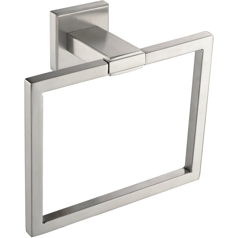 foto del prodotto towel ring wall mounted towel rack, modern square design, brushed nickel stainless steel